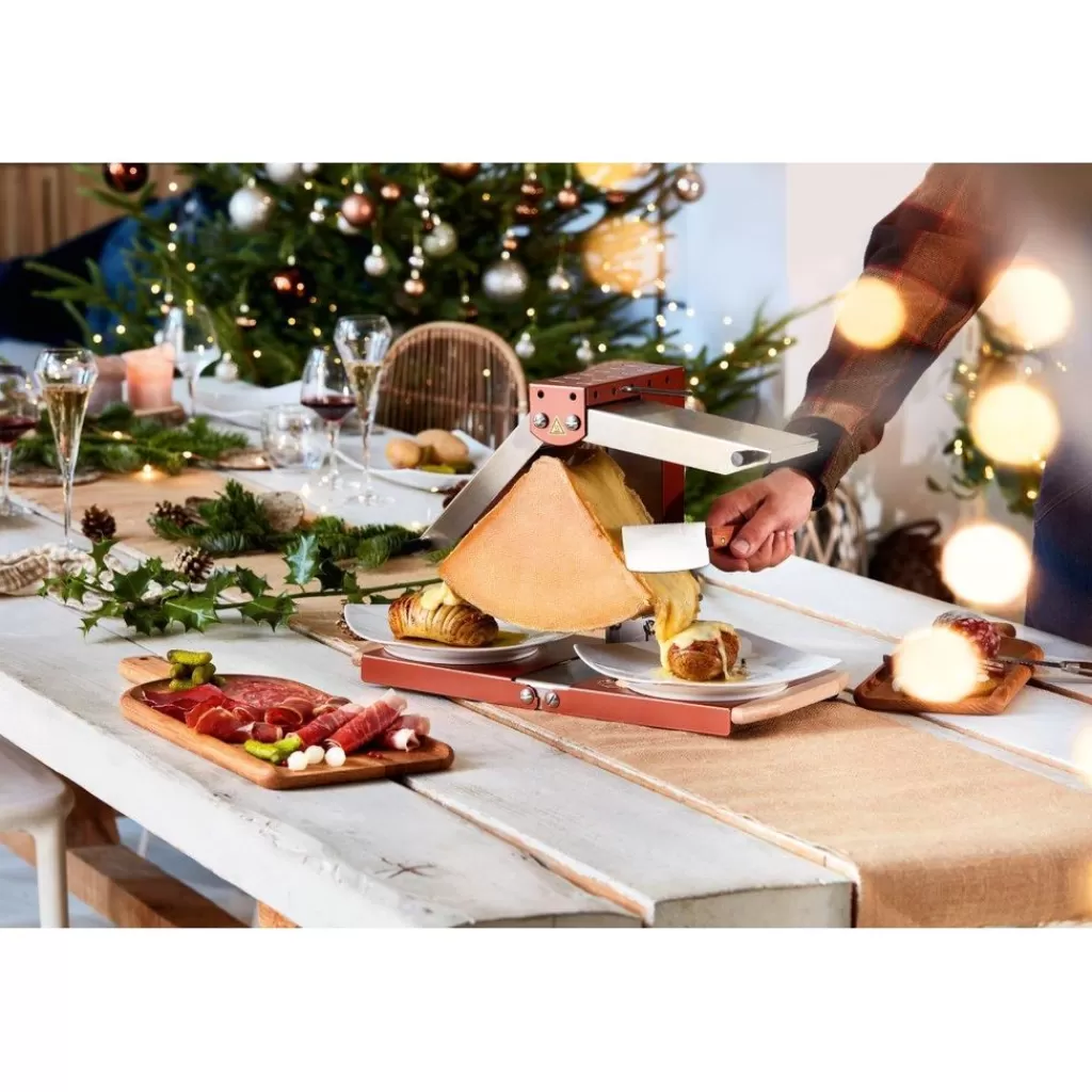 Shop L.Tellier Appareil à raclette - Brézière inox et corail 230V Marron