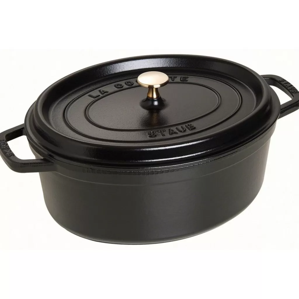 Outlet Staub Cocotte en fonte ovale 31 cm mat Noir