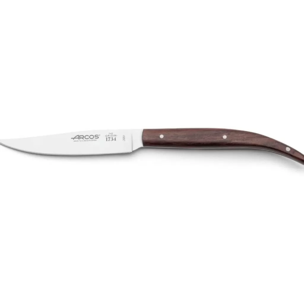 Fashion Arcos Coffret 4 couteaux à steak THE ORIGIN 1734 manche bois palissandre 11 cm lisse Marron