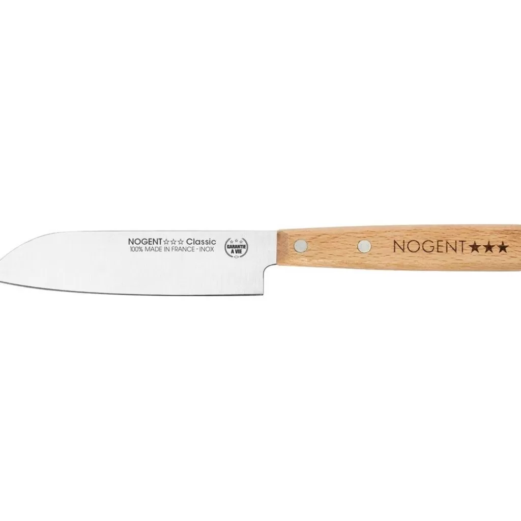 Cheap Nogent*** Couteau mini santoku Classic manche hêtre 11 cm Marron