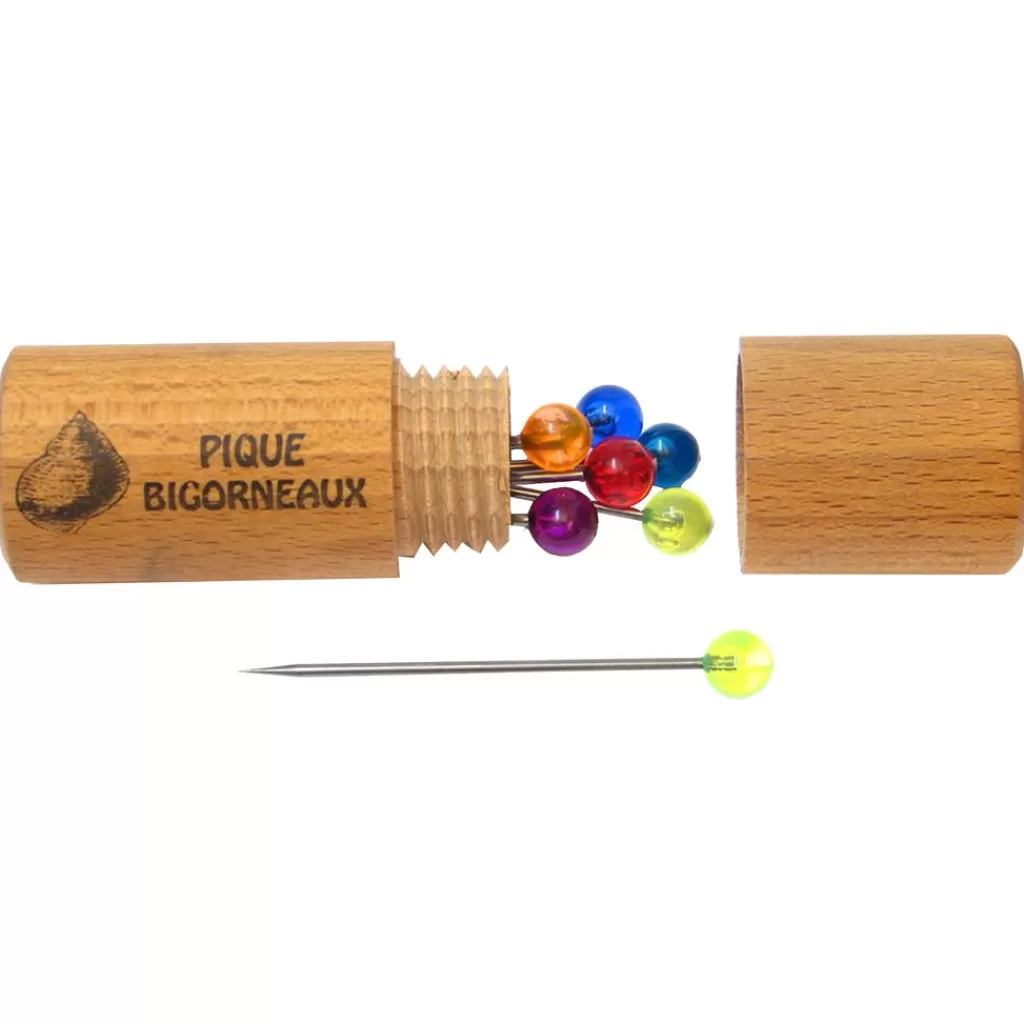 Sale Roger orfu00e8vre Fourreau en bois de hêtre de 6 piques colorés à bigorneaux
