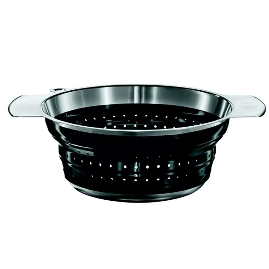 Best Ru00f6sle Passoire pliable acier/silicone 24 cm Noir