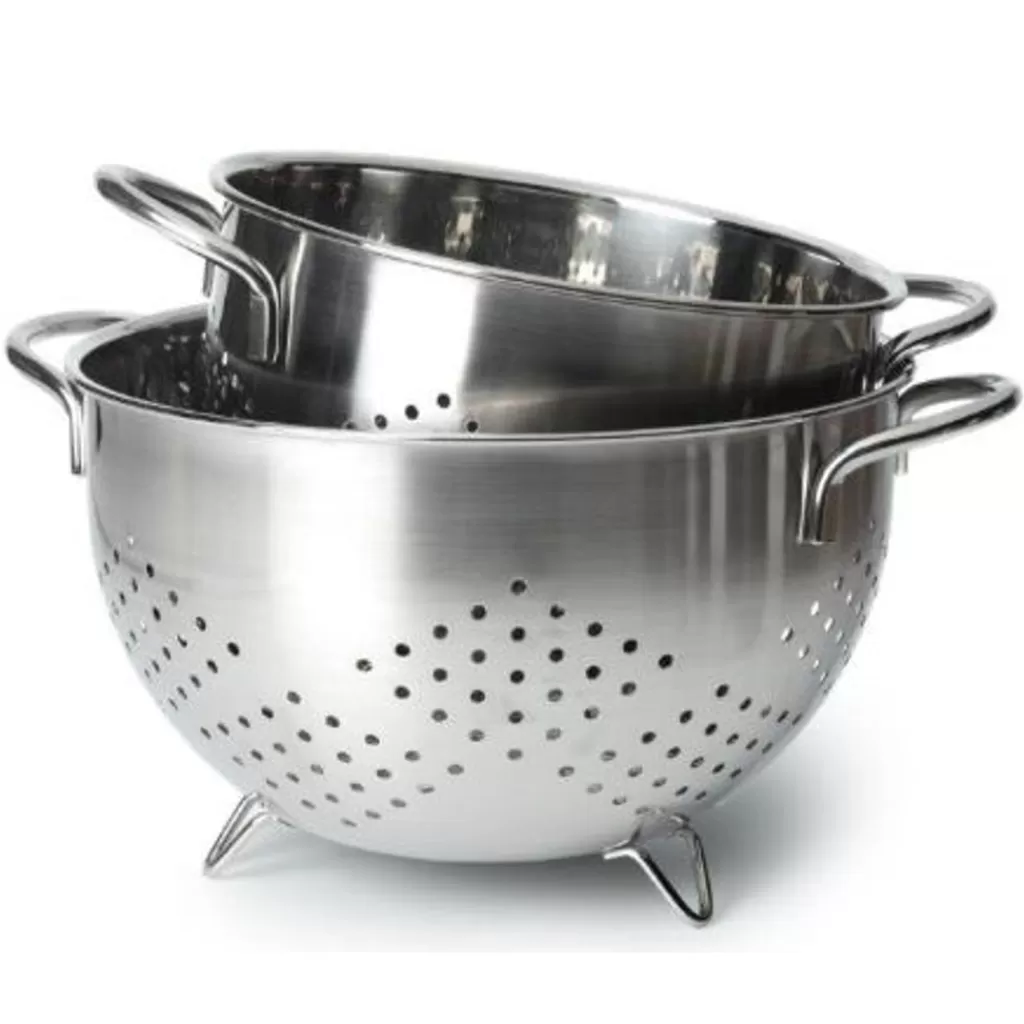 Fashion Chefs & Co Passoire sur pieds 24 cm Argentu00e9