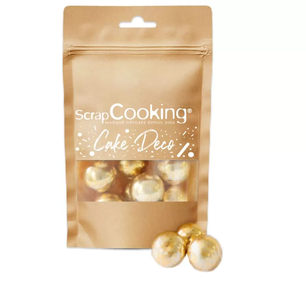 Sale Scrapcookingu00ae Perles XXL dorées pour décorations 55g