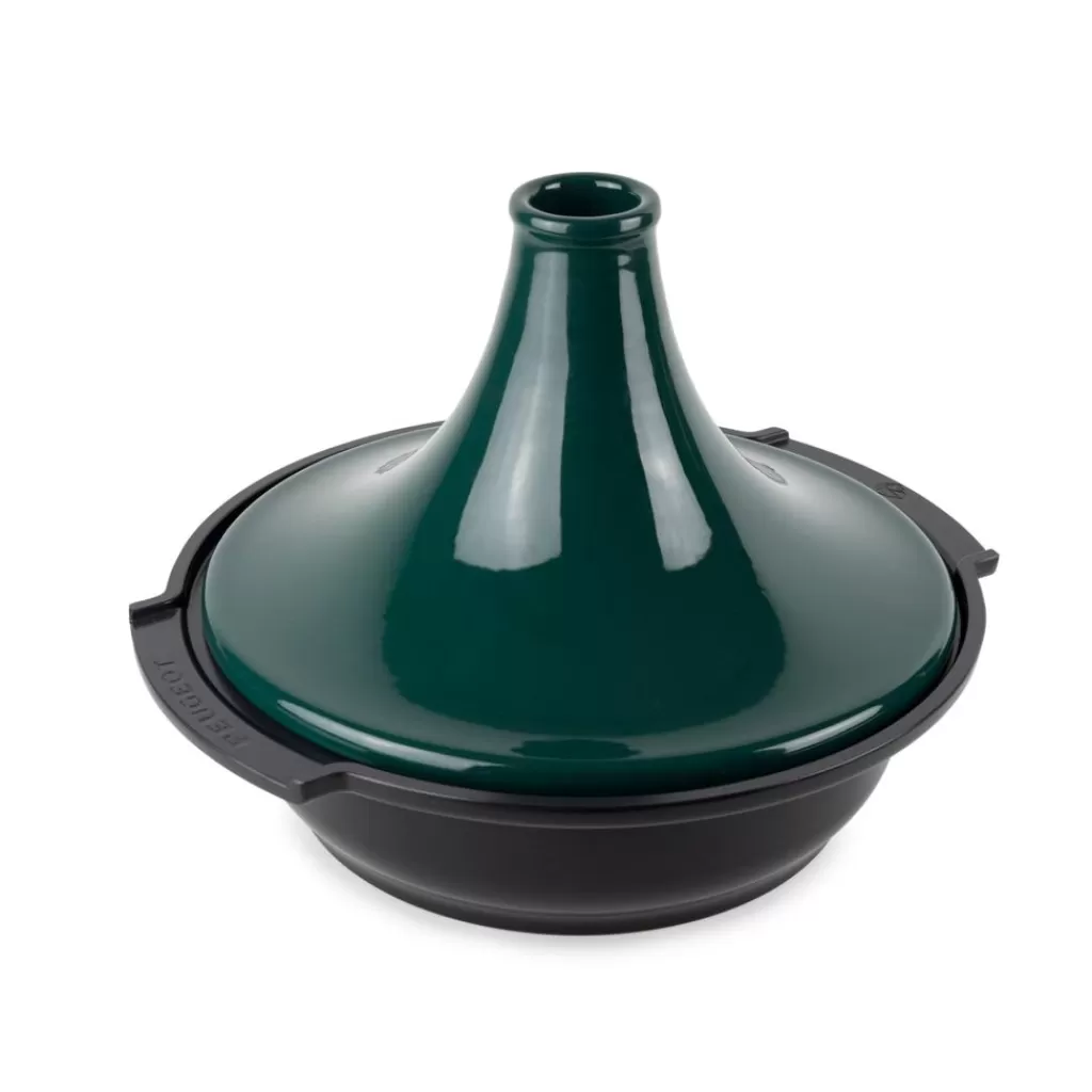 Hot Peugeot Tajine base en Aluminium recyclé et couvercle en céramique Vert Forêt 30 cm